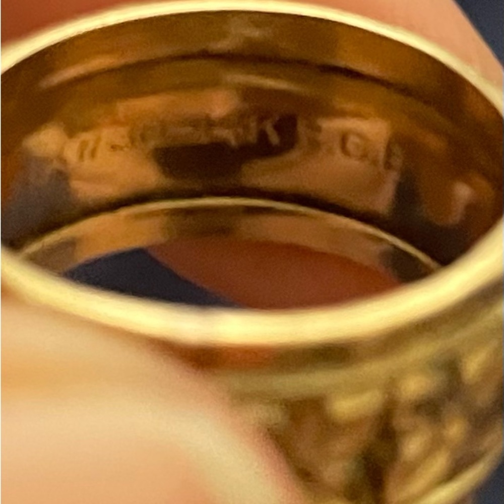 Vintage Wide band 14k rgp ring - Picture 4 of 6